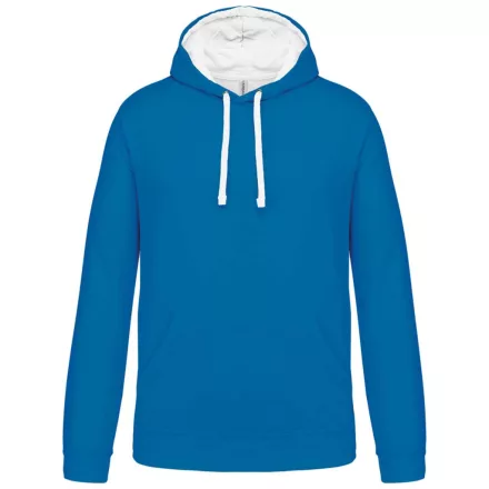 Kariban pulóver Contrast Hooded Sweatshirt 280 trópusi kék-fehér