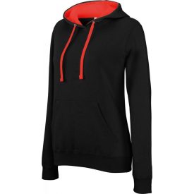 Kariban Ladies' Contrast Hooded Sweatshirt