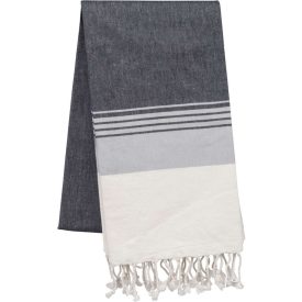   Kariban strandtörölköző Striped Fouta 145 sötétszürke-világosszürke
