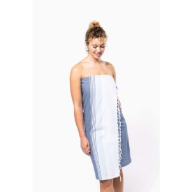   Kariban strandtörölköző Striped Fouta 145 farmer-égszínkék