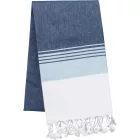 Kariban strandtörölköző Striped Fouta 145 farmer-égszínkék