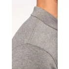 Kariban galléros póló Organic Piqué 180 melírozott szürke