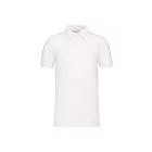 Kariban galléros póló Organic Piqué 180 fehér