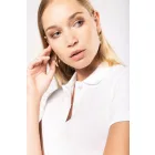 Kariban galléros női póló Organic Piqué 180 fehér