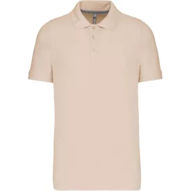 Kariban galléros póló Pique 220 homokszín