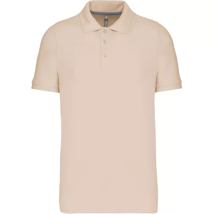 Kariban galléros póló Pique 220 homokszín