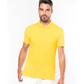 Kariban galléros póló Pique 220 sárga