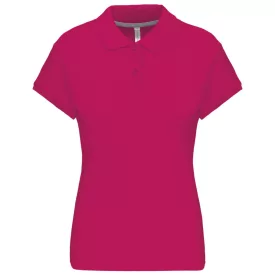 Kariban női galléros póló Pique 220 fukszia