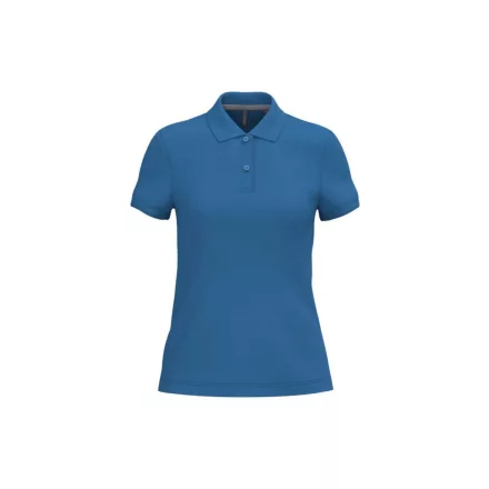 Kariban női galléros póló Pique 220 világos királykék