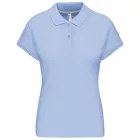 Kariban női galléros póló Pique 220 világoskék