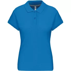 Kariban női galléros póló Pique 220 tropical kék