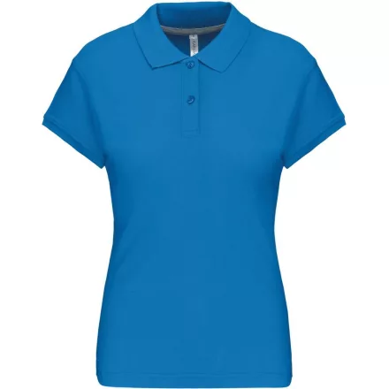 Kariban női galléros póló Pique 220 tropical kék