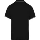 Kariban galléros póló Pique 220 fekete-világosszürke-fehér