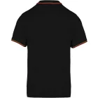 Kariban galléros póló Pique 220 fekete-piros-sárga