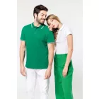 Kariban galléros póló Pique 220 fűzöld-világosszürke-fehér