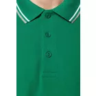 Kariban galléros póló Pique 220 fűzöld-világosszürke-fehér