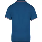 Kariban galléros póló Pique 220 királykék-piros-fehér