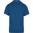 Kariban galléros póló Pique 220 királykék-sárga-fehér