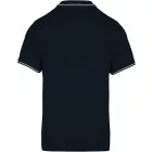 Kariban galléros póló Pique 220 tengerkék-világosszürke-fehér