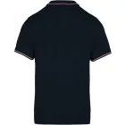 Kariban galléros póló Pique 220 tengerkék-bordó-fehér