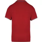 Kariban galléros póló Pique 220 piros-tengerkék-fehér