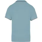 Kariban galléros póló Pique 220 égszínkék-tengerkék-fehér
