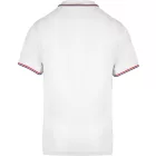 Kariban galléros póló Pique 220 fehér-tengerkék-piros