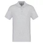 Kariban galléros póló Piqué 180 melírozott hamuszürke