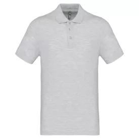 Kariban galléros póló Piqué 180 melírozott hamuszürke