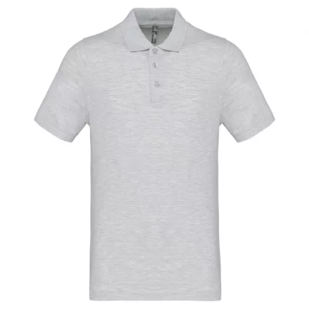 Kariban galléros póló Piqué 180 melírozott hamuszürke