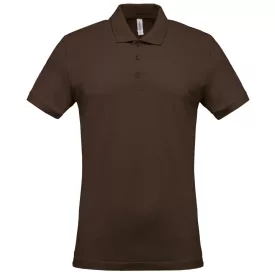 Kariban galléros póló Piqué 180 csokoládébarna