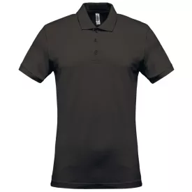 Kariban galléros póló Piqué 180 sötétszürke