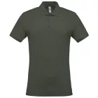 Kariban galléros póló Piqué 180 sötét khaki