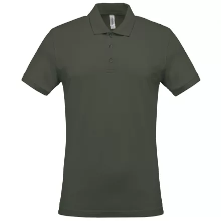 Kariban galléros póló Piqué 180 sötét khaki