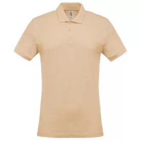 Kariban galléros póló Piqué 180 homok