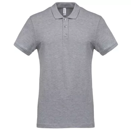 Kariban galléros póló Piqué 180 melírozott szürke