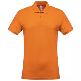 Kariban galléros póló Piqué 180 narancs