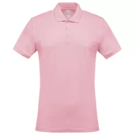 Kariban galléros póló Piqué 180 rózsaszín
