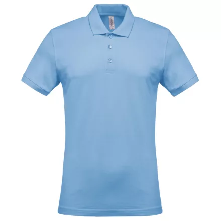 Kariban galléros póló Piqué 180 égszínkék