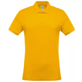 Kariban galléros póló Piqué 180 sárga