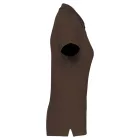 Kariban galléros női póló Piqué 180 csokoládébarna