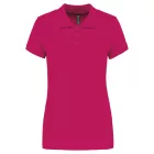 Kariban galléros női póló Piqué 180 fukszia