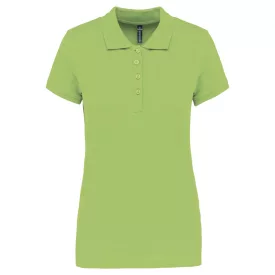 Kariban galléros női póló Piqué 180 lime