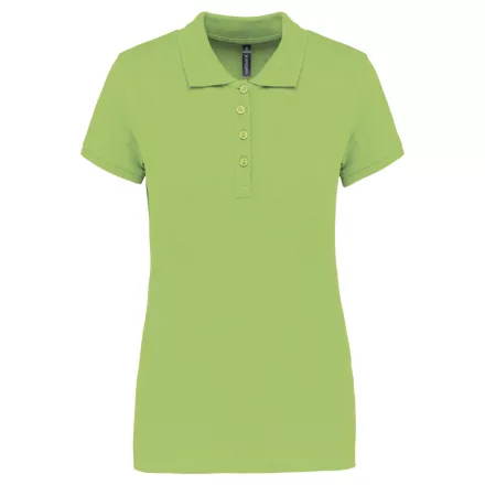 Kariban galléros női póló Piqué 180 lime