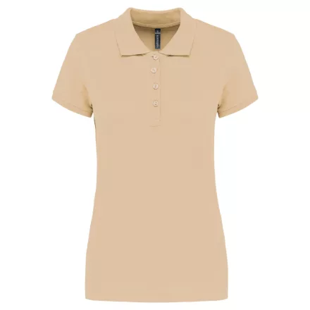 Kariban galléros női póló Piqué 180 homok