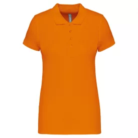 Kariban galléros női póló Piqué 180 narancs