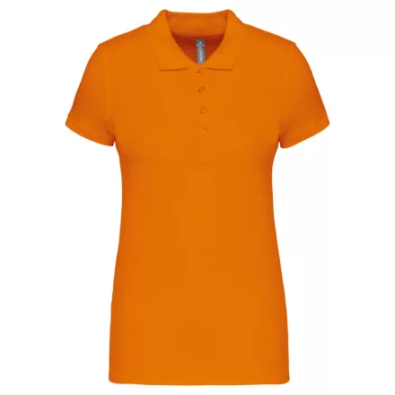 Kariban galléros női póló Piqué 180 narancs