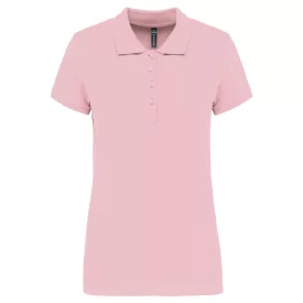 Kariban galléros női póló Piqué 180 rózsaszín