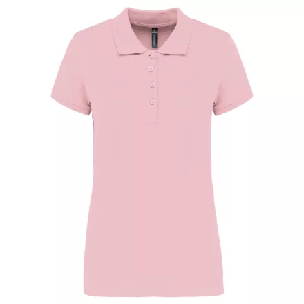 Kariban galléros női póló Piqué 180 rózsaszín