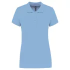 Kariban galléros női póló Piqué 180 égszínkék